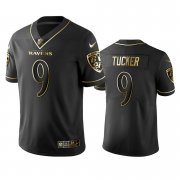 Wholesale Cheap Nike Ravens #9 Justin Tucker Black Golden Limited Edition Stitched NFL Jersey