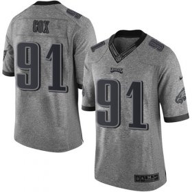 Wholesale Cheap Nike Eagles #91 Fletcher Cox Gray Men\'s Stitched NFL Limited Gridiron Gray Jersey
