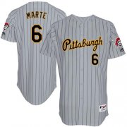 Wholesale Cheap Pirates #6 Starling Marte Grey Strip 1997 Turn Back The Clock Stitched MLB Jersey