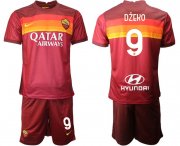 Wholesale Cheap Men 2020-2021 club Roma home 9 red Soccer Jerseys