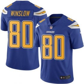 Wholesale Cheap Nike Chargers #80 Kellen Winslow Electric Blue Youth Stitched NFL Limited Rush Jersey