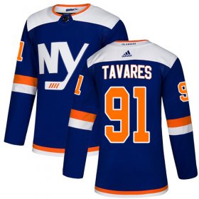 Wholesale Cheap Adidas Islanders #91 John Tavares Blue Authentic Alternate Stitched NHL Jersey