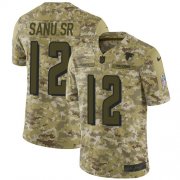 Wholesale Cheap Nike Falcons #12 Mohamed Sanu Sr Camo Youth Stitched NFL Limited 2018 Salute to Service Jersey