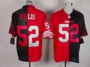Wholesale Cheap Nike 49ers #52 Patrick Willis Black/Red Men's Stitched NFL Elite Split Jersey