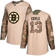 Wholesale Cheap Adidas Bruins #13 Charlie Coyle Camo Authentic 2017 Veterans Day Stitched NHL Jersey