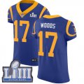 Wholesale Cheap Nike Rams #17 Robert Woods Royal Blue Alternate Super Bowl LIII Bound Men's Stitched NFL Vapor Untouchable Elite Jersey