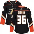 Wholesale Cheap Adidas Ducks #36 John Gibson Black Home Authentic Women's Stitched NHL Jersey
