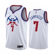 Wholesale Cheap Denver Nuggets #7 Facundo Campazzo White NBA Swingman 2020-21 Earned Edition Jersey
