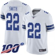 Wholesale Cheap Nike Cowboys #22 Emmitt Smith White Men's Stitched NFL 100th Season Vapor Limited Jersey