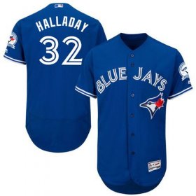 Wholesale Cheap Blue Jays #32 Roy Halladay Blue Flexbase Authentic Collection Stitched MLB Jersey