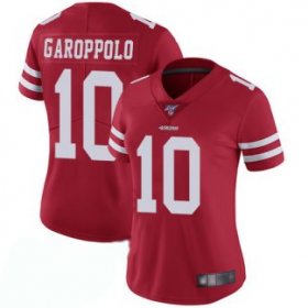 Women 49ers #10 Jimmy Garoppolo red Vapor Untouchable Limited Jersey
