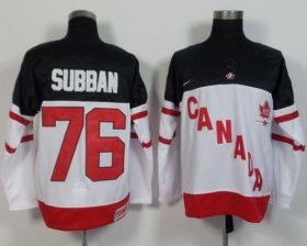 Wholesale Cheap Olympic CA. #76 P.K Subban White 100th Anniversary Stitched NHL Jersey