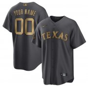 Wholesale Cheap Men's Texas Rangers Active Player Custom Charcoal 2022 All-Star Cool Base Stitched Baseball Jersey
