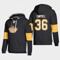 Wholesale Cheap Los Angeles Kings #36 Jack Campbell Black adidas Lace-Up Pullover Hoodie