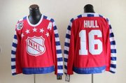 Wholesale Cheap Blues #16 Brett Hull Red All Star CCM Throwback 75TH Stitched NHL Jersey