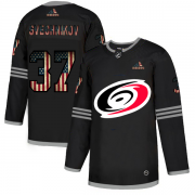 Wholesale Cheap Carolina Hurricanes #37 Andrei Svechnikov Adidas Men's Black USA Flag Limited NHL Jersey