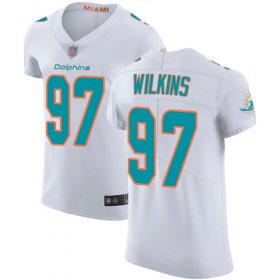 Wholesale Cheap Nike Dolphins #97 Christian Wilkins White Men\'s Stitched NFL Vapor Untouchable Elite Jersey
