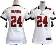 Wholesale Cheap Nike Buccaneers #24 Mark Barron White Women's Stitched NFL Elite Jersey