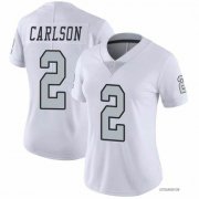 Wholesale Cheap Women's Las Vegas Raiders #2 Daniel Carlson White Color Rush Limited Stitched Jersey