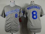 Wholesale Cheap Royals #8 Mike Moustakas Grey Cool Base Stitched MLB Jersey