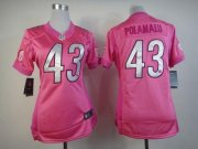 Wholesale Cheap Nike Steelers #43 Troy Polamalu Pink Women's Be Luv'd Stitched NFL Elite Jersey
