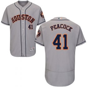 Wholesale Cheap Astros #41 Brad Peacock Grey Flexbase Authentic Collection Stitched MLB Jersey