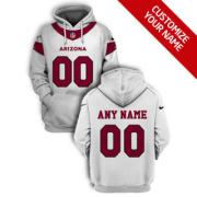 Wholesale Cheap Men's Arizona Cardinals Active Player White Custom 2021 Pullover Hoodie