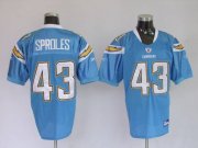 Wholesale Cheap Chargers Darren Sproles #43 Stitched Baby Blue NFL Jersey