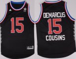Wholesale Cheap 2015 NBA Western All-Stars #15 DeMarcus Cousins Revolution 30 Swingman Black Jersey