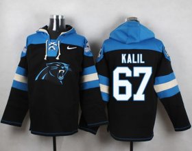 Wholesale Cheap Nike Panthers #67 Ryan Kalil Black Player Pullover NFL Hoodie