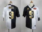 Wholesale Cheap Nike Saints #9 Drew Brees Black/White Super Bowl Youth Stitched NFL Elite Split Jersey