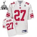 Wholesale Cheap Giants Brandon Jacobs #27 White Super Bowl XLVI Embroidered NFL Jersey