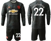Wholesale Cheap Manchester United #22 Mkhitaryan Third Long Sleeves Soccer Club Jersey