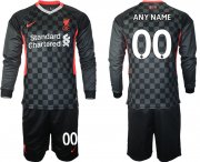 Wholesale Cheap Men 2021 Liverpool away long sleeves custom soccer jerseys