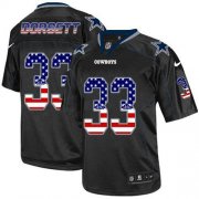 Wholesale Cheap Nike Cowboys #33 Tony Dorsett Black Men's Stitched NFL Elite USA Flag Fashion Jersey