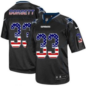 Wholesale Cheap Nike Cowboys #33 Tony Dorsett Black Men\'s Stitched NFL Elite USA Flag Fashion Jersey