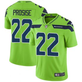 Wholesale Cheap Nike Seahawks #22 C. J. Prosise Green Men\'s Stitched NFL Limited Rush Jersey