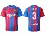 Wholesale Cheap Men 2021-2022 Club Barcelona home aaa version red 3 Nike Soccer Jerseys