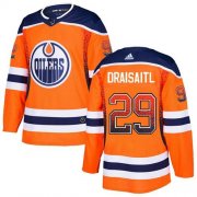 Wholesale Cheap Adidas Oilers #29 Leon Draisaitl Orange Home Authentic Drift Fashion Stitched NHL Jersey