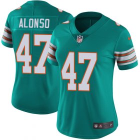 Wholesale Cheap Nike Dolphins #47 Kiko Alonso Aqua Green Alternate Women\'s Stitched NFL Vapor Untouchable Limited Jersey