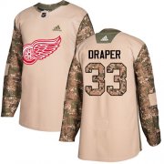 Wholesale Cheap Adidas Red Wings #33 Kris Draper Camo Authentic 2017 Veterans Day Stitched NHL Jersey