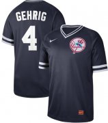 Wholesale Cheap Nike Yankees #4 Lou Gehrig Navy Authentic Cooperstown Collection Stitched MLB Jersey
