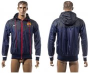 Wholesale Cheap Barcelona Soccer Jackets Dark Blue