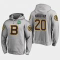 Wholesale Cheap Bruins #20 Joakim Nordstrom Gray 2018 Winter Classic Fanatics Primary Logo Hoodie