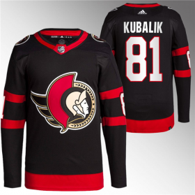 Wholesale Cheap Men\'s Ottawa Senators #81 Dominik Kubalik Black Premier Breakaway Stitched Jersey
