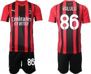 Wholesale Cheap Men 2021-2022 Club AC Milan home red 86 Soccer Jersey
