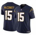 Cheap Youth Los Angeles Chargers #15 Ladd McConkey Navy 2024 Draft F.U.S.E. Vapor Limited Football Stitched Jersey