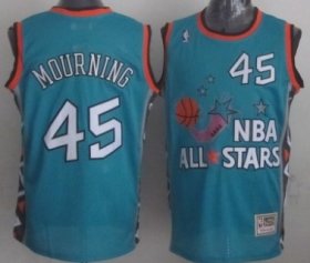 Wholesale Cheap NBA 1996 All-Star #45 Alonzo Mourning Green Swingman Throwback Jersey