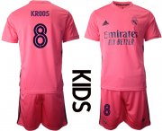 Wholesale Cheap Youth 2020-2021 club Real Madrid away 8 pink Soccer Jerseys