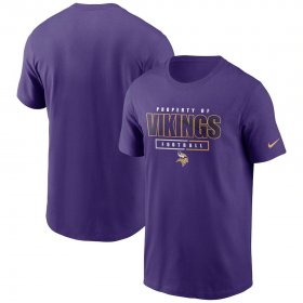 Wholesale Cheap Minnesota Vikings Nike Team Property Of Essential T-Shirt Purple